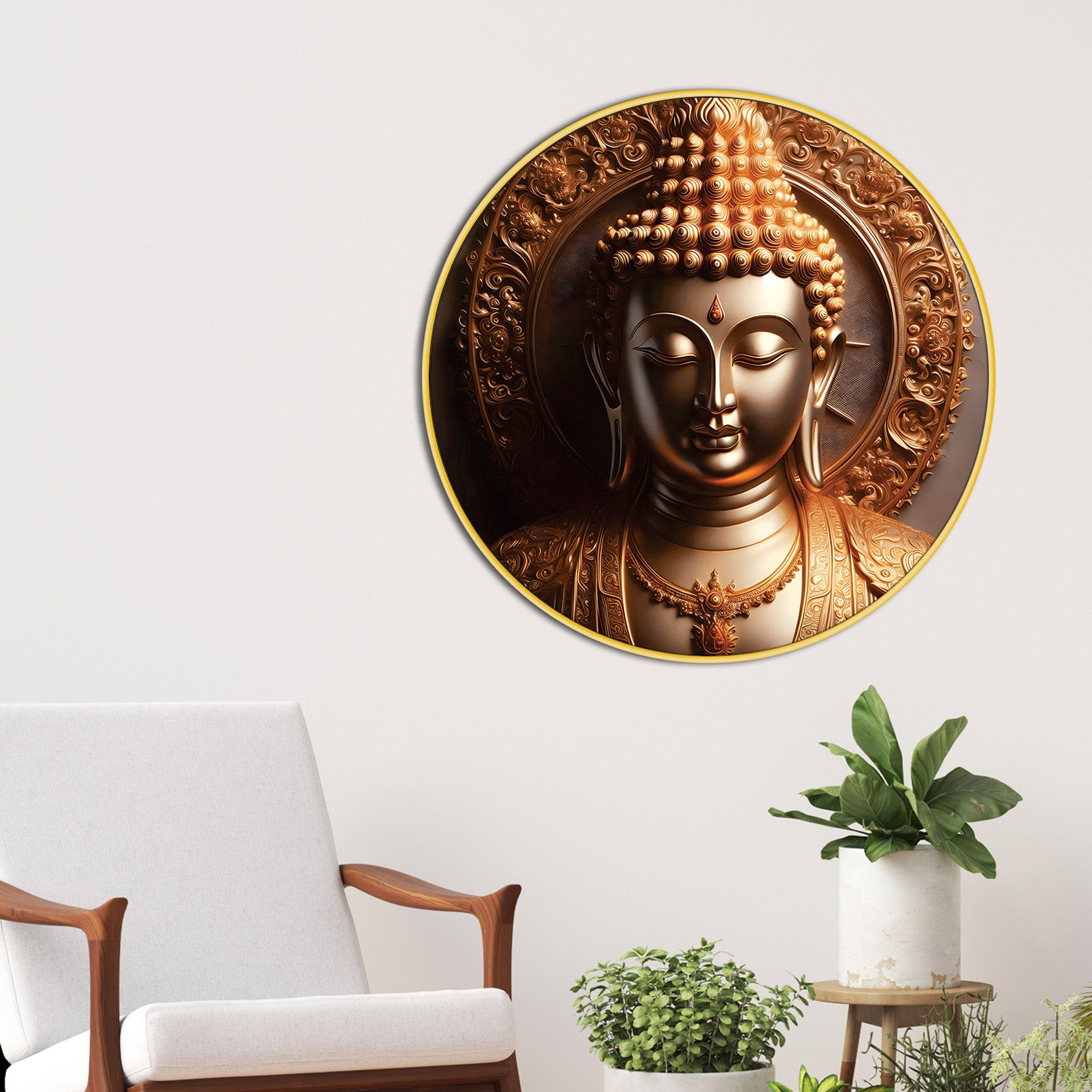 round-buddha-artistic-canvas-painting
