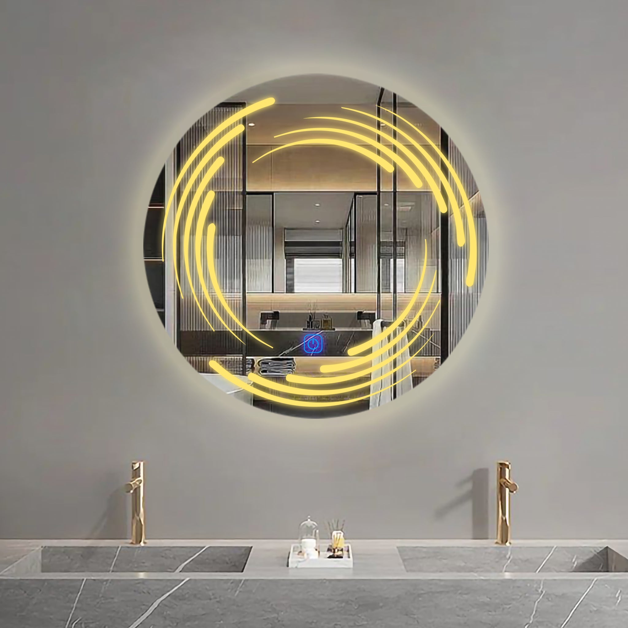 Rounded Stylish Modern LED Bathroom Mirror