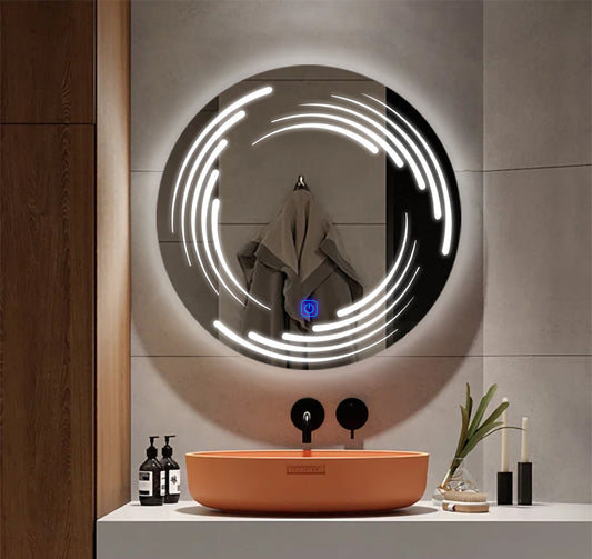 Rounded Stylish Modern LED Bathroom Mirror