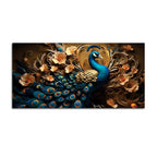 Royal Bird Peacock Premium Canvas Wall Painting for Home & Office Spaces