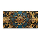 Royal Blue and Gold Mandala Canvas Wall Painting for Home Decor