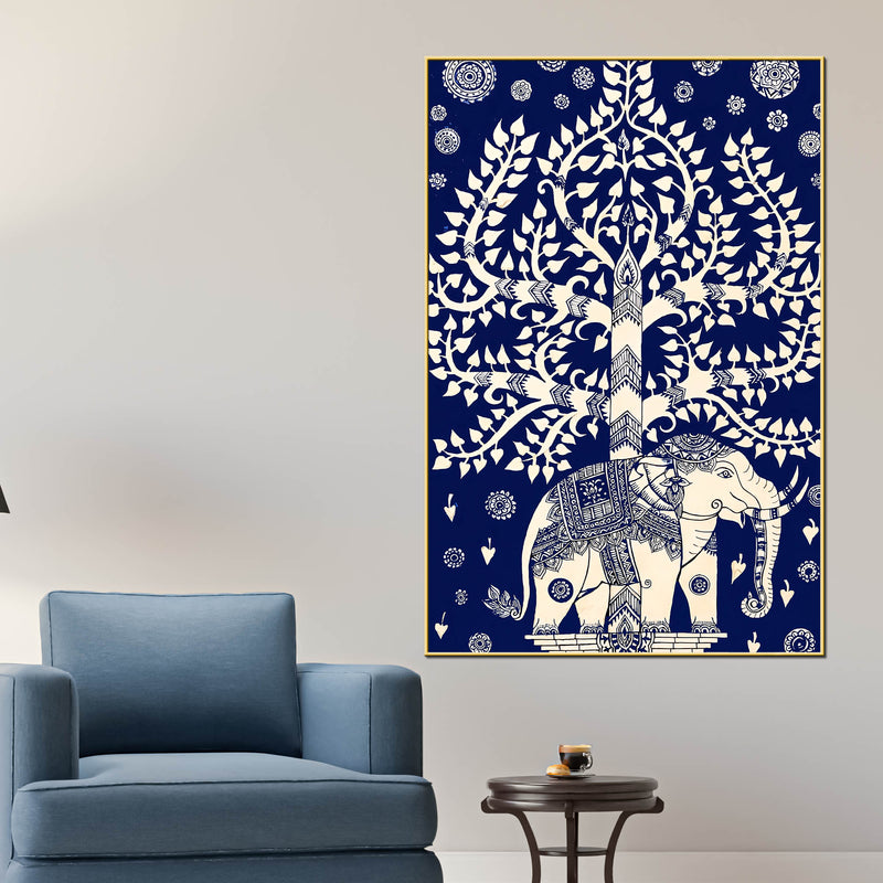 royal-blue-tree-of-life-elephant-wall-art-canvas-painting