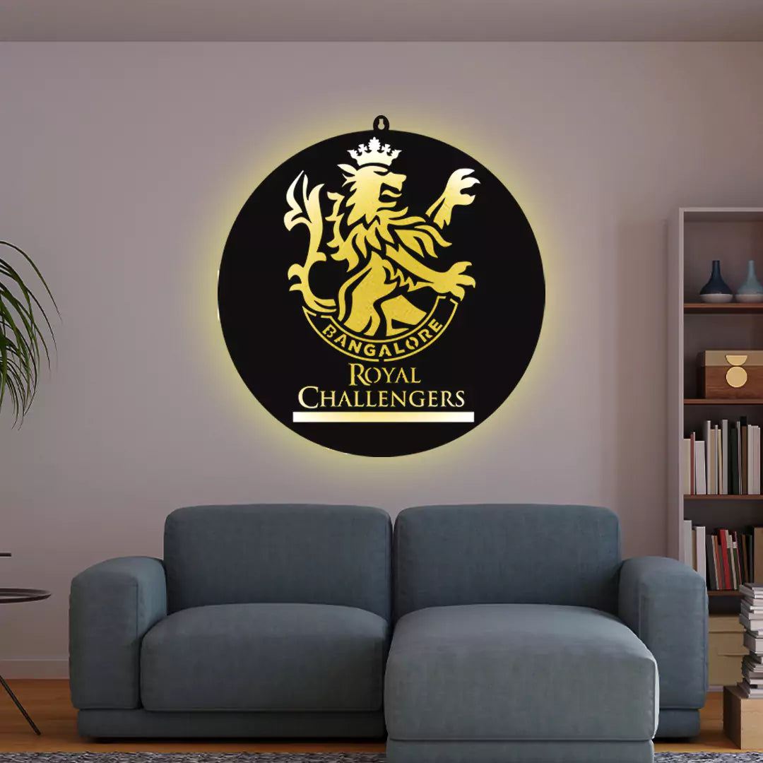 Royal Challengers Bangalore LED Wall Hanging for Cricket Wall Decor