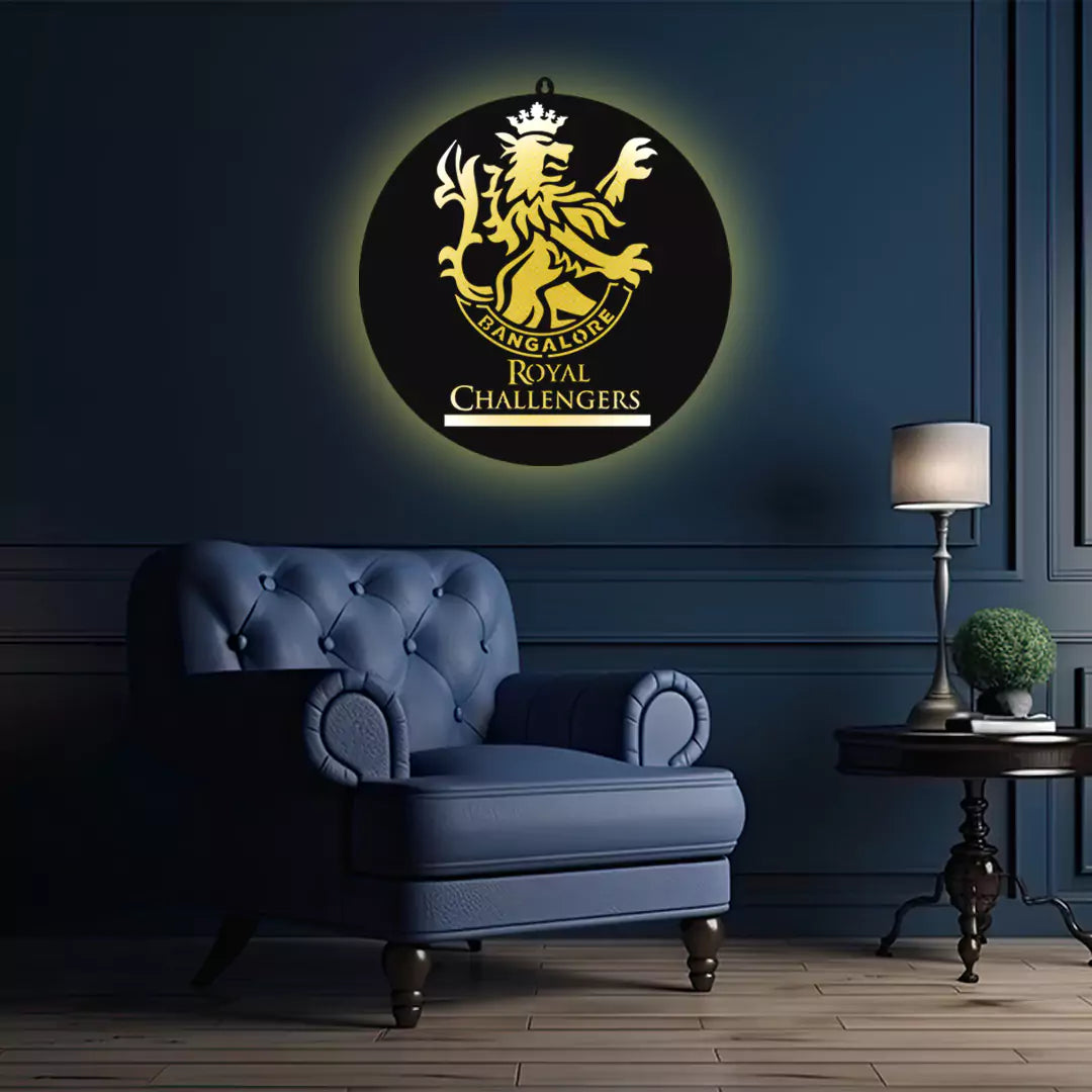 Royal Challengers Bangalore LED Wall Hanging for Cricket Wall Decor