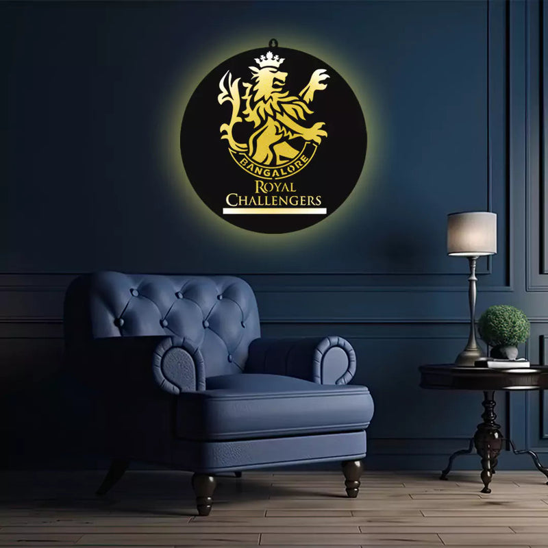 Royal Challengers Bangalore LED Wall Hanging for Cricket Wall Decor