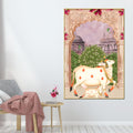 royal-cow-and-calf-pichwai-style-canvas-wall-painting