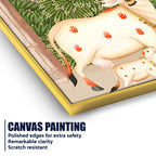 Royal Cow and Calf Pichwai Style Canvas Wall Painting