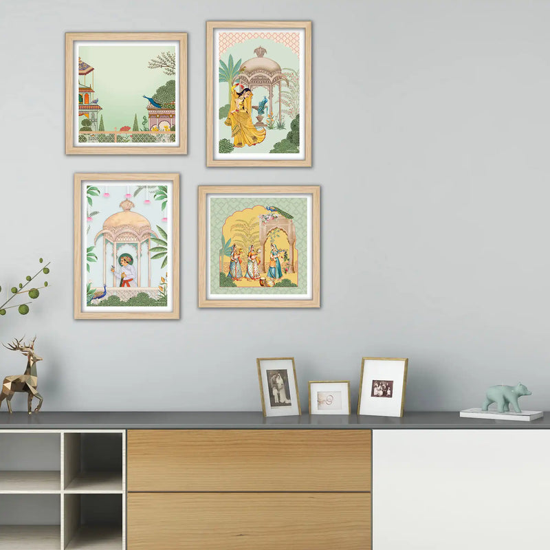 Royal Cultural Artwork Wall Art Frame Set of 4