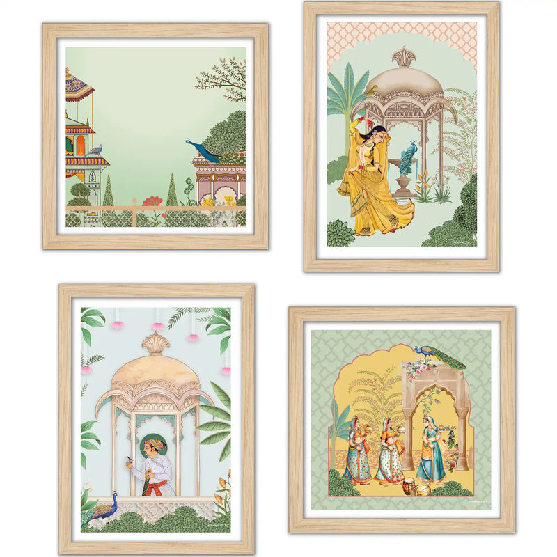 Royal Cultural Artwork Wall Art Frame Set of 4