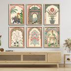 Royal Cultural Wall Frame Set of Six for Living Room Décor