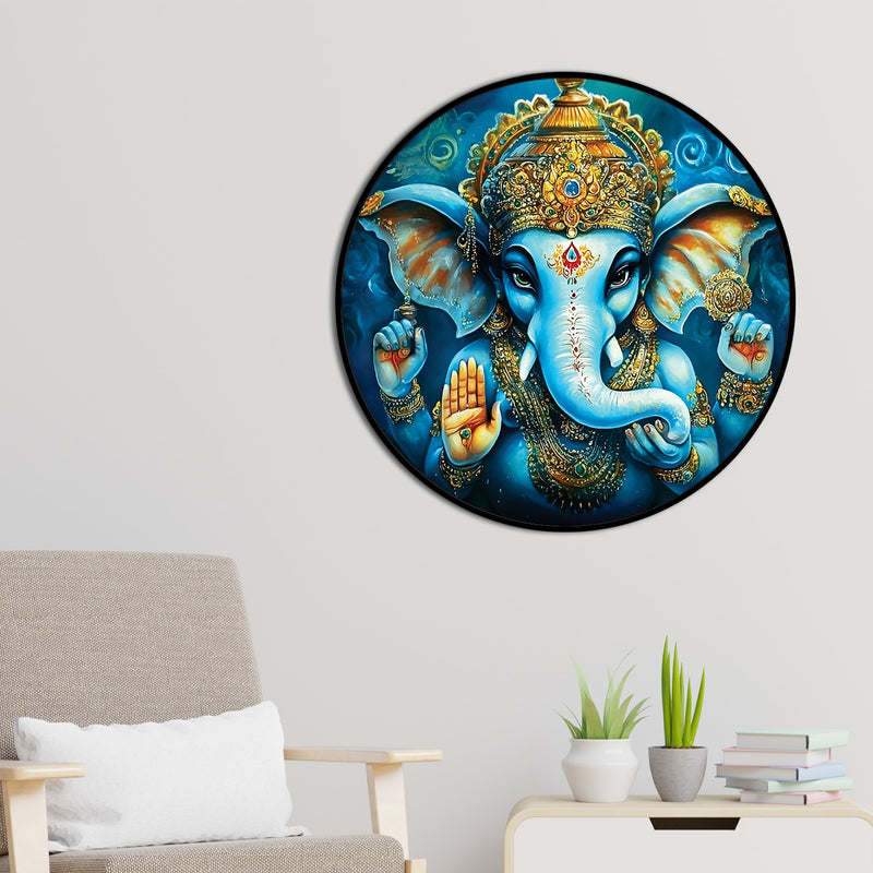 Royal Divine Ganesh Ji Painting