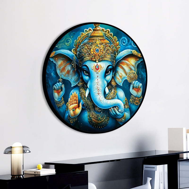 Royal Divine Ganesh Ji Painting