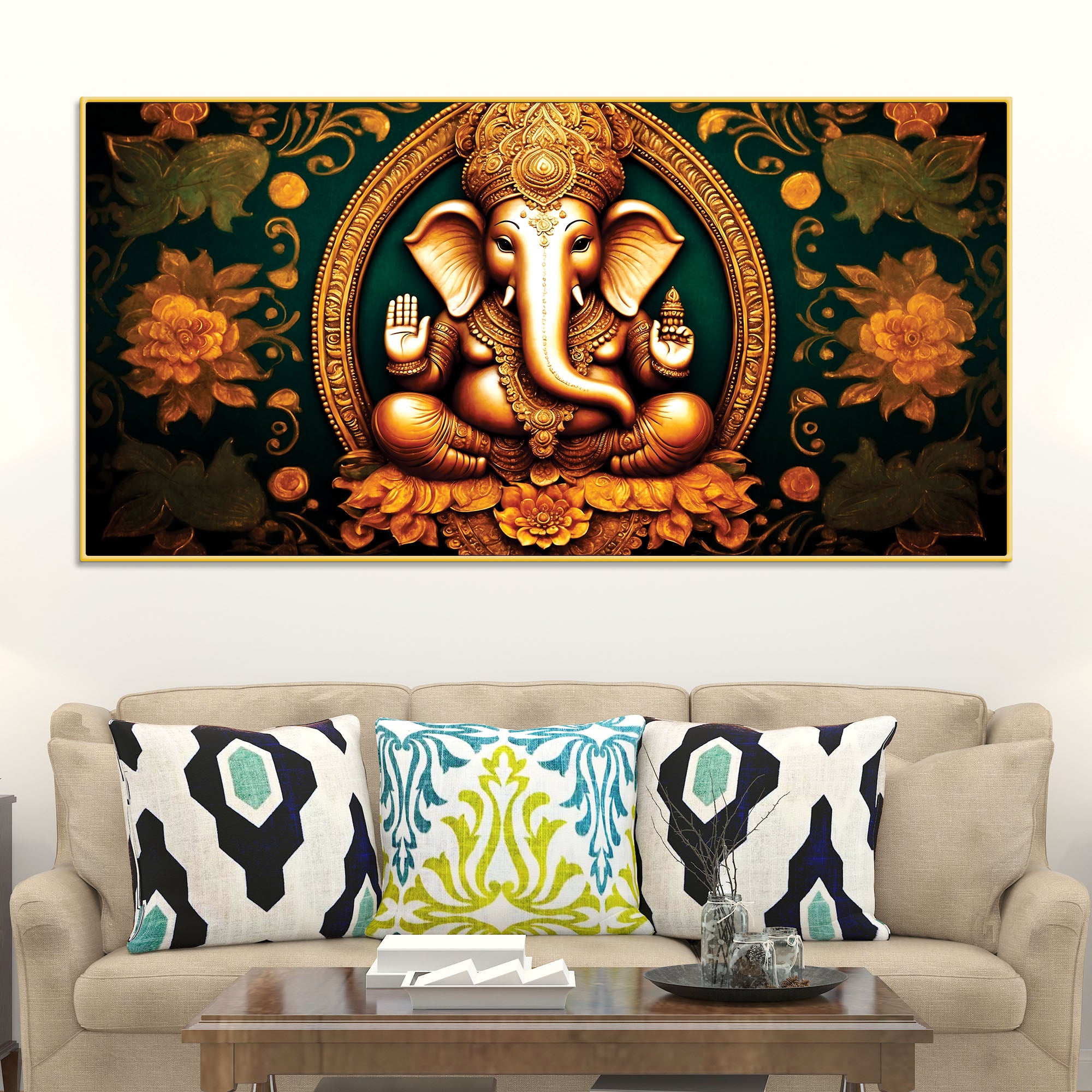 royal-divine-lord-shri-ganesha-with-beautiful-flowers-spiritual-canvas