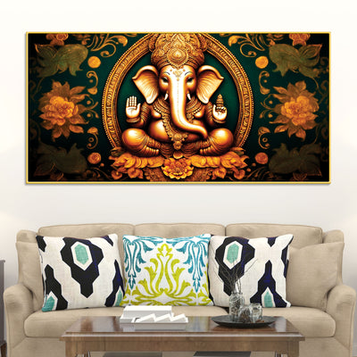 royal-divine-lord-shri-ganesha-with-beautiful-flowers-spiritual-canvas
