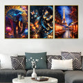 royal-elephant-butterflies-and-paris-eiffel-tower-floating-frame-crystal-wall-painting-set-of-3