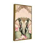 Royal Elephant Canvas Painting | Elegant Indian Wall Art for Living Room Decor