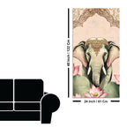 Royal Elephant Canvas Painting | Elegant Indian Wall Art for Living Room Decor