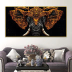 Royal Elephant Canvas Wall Painting for Office and Living Room