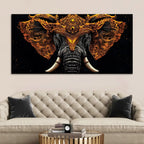 Royal Elephant Canvas Wall Painting for Office and Living Room