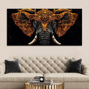 Royal Elephant Canvas Wall Painting for Office and Living Room