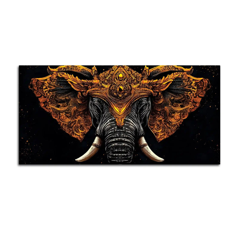 Royal Elephant Canvas Wall Painting for Office and Living Room