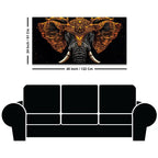 Royal Elephant Canvas Wall Painting for Office and Living Room