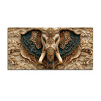 Royal Elephant with Ornate Mandala Elegance 3D Canvas Wall Painting