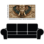 Royal Elephant with Ornate Mandala Elegance 3D Canvas Wall Painting