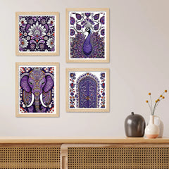 Royal Floral Wall Art Frame Set of 4