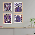 Royal Floral Wall Art Frame Set of 4