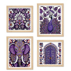 Royal Floral Wall Art Frame Set of 4