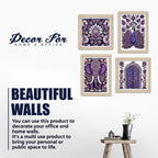 Royal Floral Wall Art Frame Set of 4