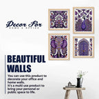 Royal Floral Wall Art Frame Set of 4