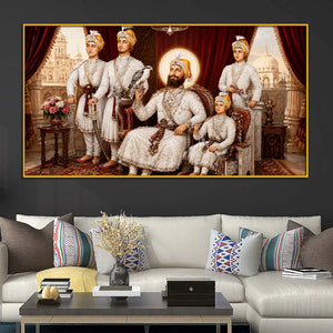 Royal Guru Gobind Singh Ji Floating Frame Crystal Wall Painting