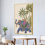 Royal Indian Elephant Canvas Painting | Traditional Wall Decor