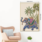 Royal Indian Elephant Canvas Painting | Traditional Wall Decor