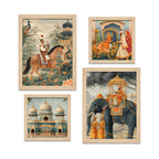 Royal Indian Maharaja Wall Frame Set of Four