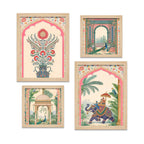 Royal Indian Miniature Art Wall Frame Set of Four