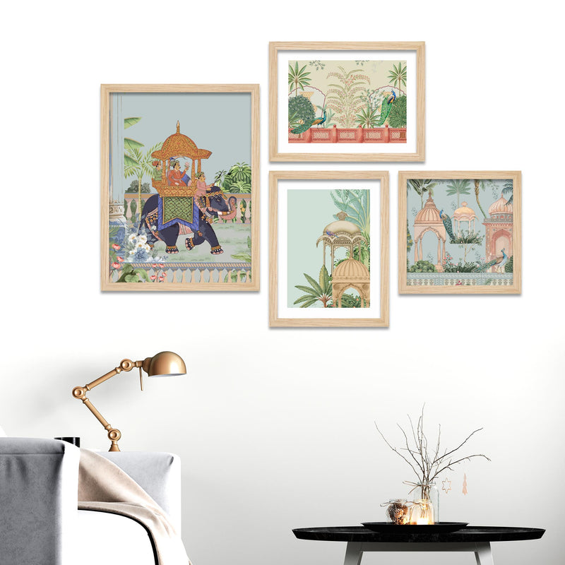 Royal Indian Palace Art Wall Frame Set of Four
