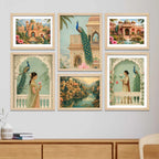 Royal Indian Palace Garden Wall Art Frame Set of 6
