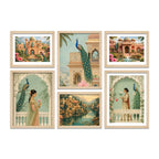 Royal Indian Palace Garden Wall Art Frame Set of 6