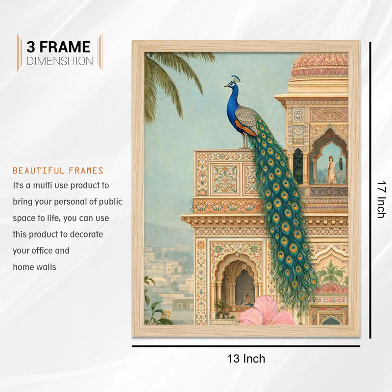Royal Indian Palace Garden Wall Art Frame Set of 6
