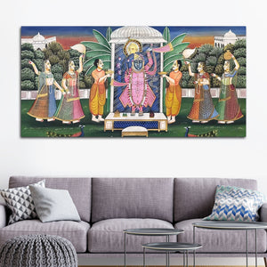 Royal Indian Pichwai Shreenathji Canvas Wall Painting