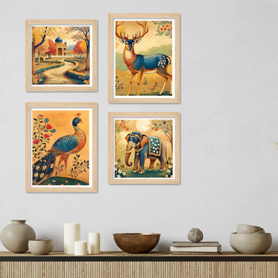 Royal Indian Wall Art Frame Set of 4