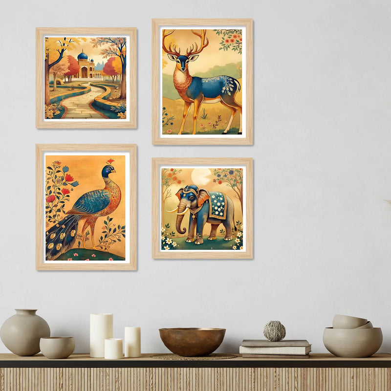 Royal Indian Wall Art Frame Set of 4