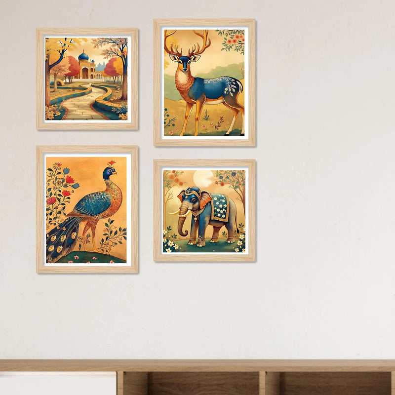 Royal Indian Wall Art Frame Set of 4