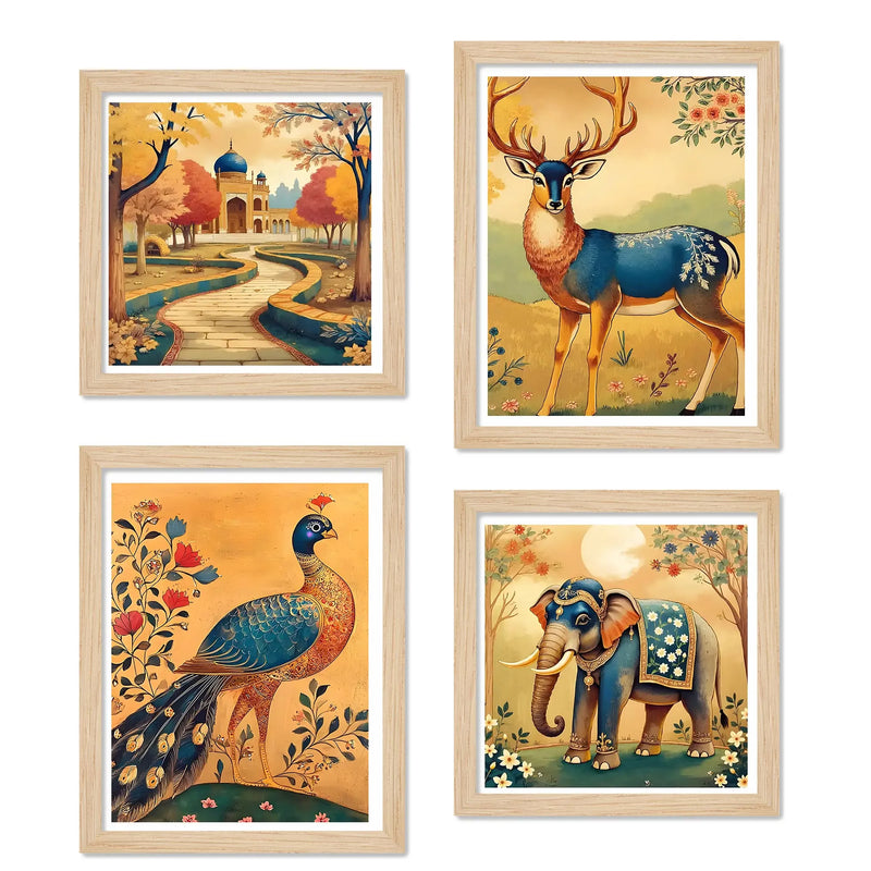 Royal Indian Wall Art Frame Set of 4
