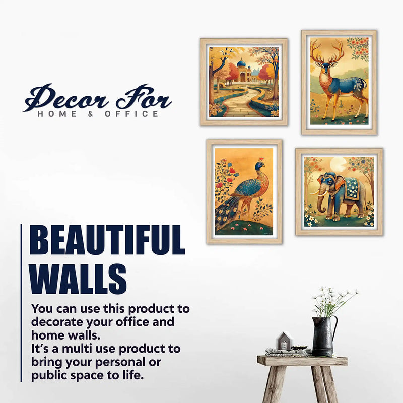 Royal Indian Wall Art Frame Set of 4
