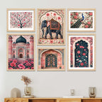 Royal Indian Wall Art Frame Set of 6