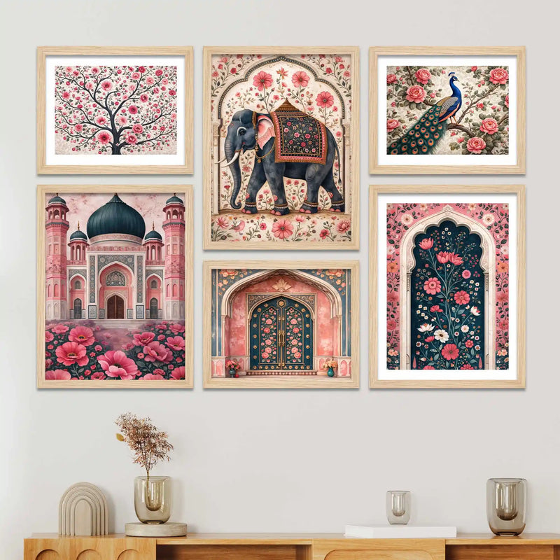 Royal Indian Wall Art Frame Set of 6